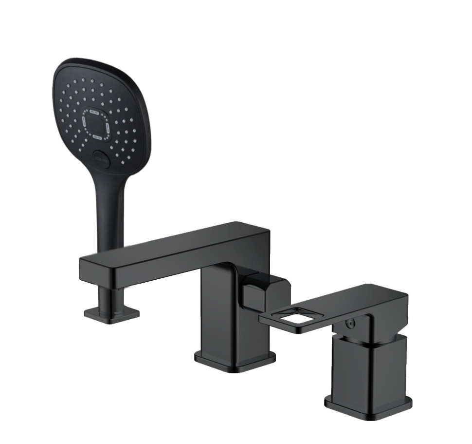 Смеситель на борт ванны HAIBA HB80615-7 черный