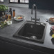 Мойка K700, композитная, 400x500, черный гранит Grohe 31650AP0