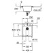 Мойка K700, композитная, 400x500, черный гранит Grohe 31650AP0