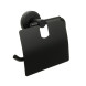 Бумагодержатель с крышкой FIXSEN COMFORT BLACK черный FX-86010