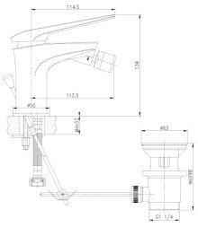 Смеситель для биде LEMARK ALLEGRO - LM5908CW
