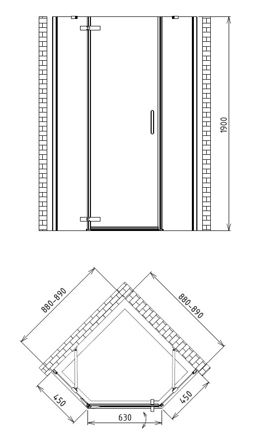 Душевой уголок Gemy Fall Tea S29115