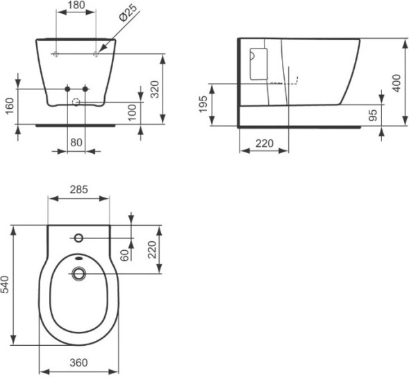 Биде подвесное Ideal Standart CONNECT E799701
