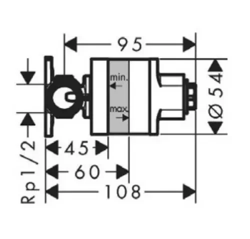 Скрытая монтажная часть Hansgrohe 29235180