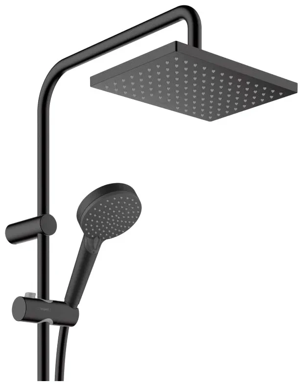 Душевая система с термостатом, черный Hansgrohe Vernis Shape Showerpipe 26286670