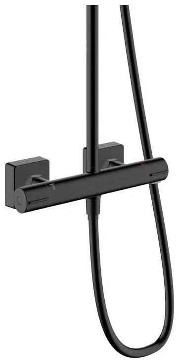 Душевая система с термостатом, черный Hansgrohe Vernis Shape Showerpipe 26286670