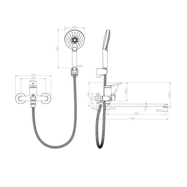 LM3851C Смеситель Lemark Minima универсальный