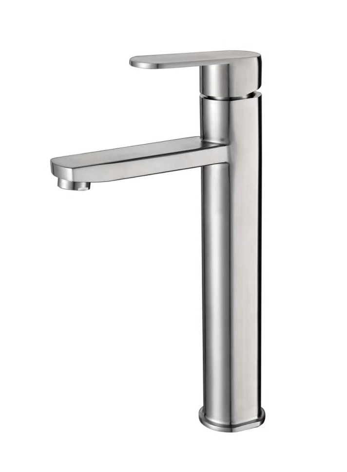 Смеситель для раковины высокий HAIBA HB11806 сталь