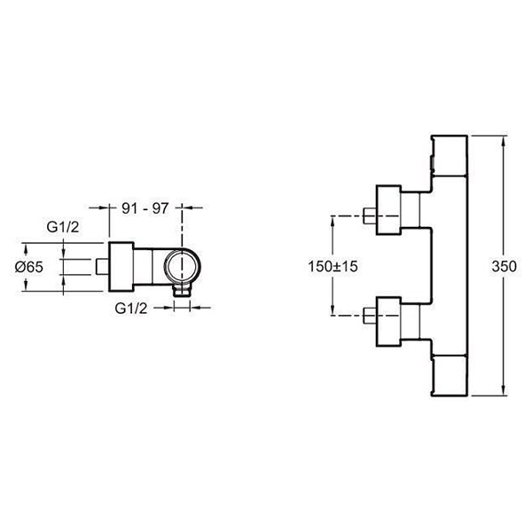 Термостат для душа, титан Jacob Delafon Composed E73164-TT