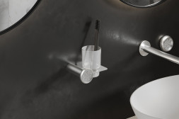 Стакан для зубных щеток с держателем ABBER Glanz AA1H60SP, сатин