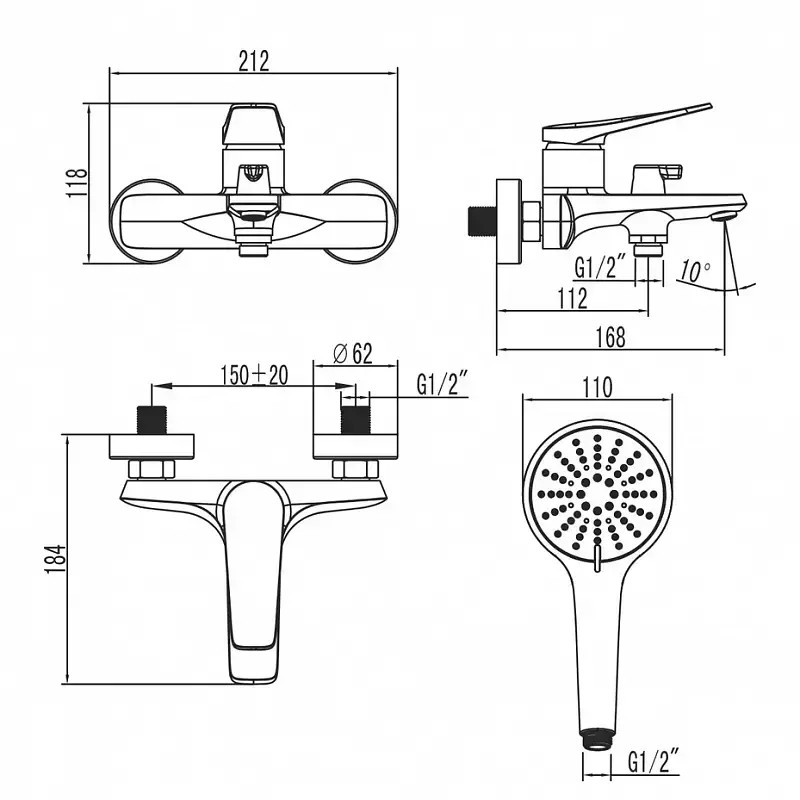 LM3714GM Смеситель Lemark Bronx для ванны