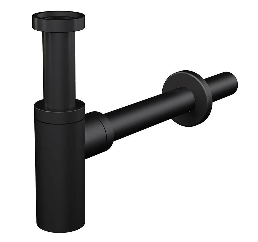 Сифон для раковины d32, круглый, черный Alcaplast Design A400BLACK