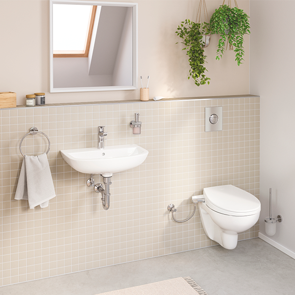 Смеситель для раковины с рычажным донным клапаном, размер M, хром Grohe BauEdge ColdStart 23759001