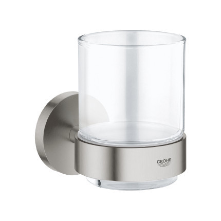 Стакан с держателем Grohe Essentials, суперсталь