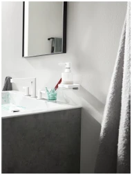 Дозатор жидкого мыла с держателем, белый Hansgrohe AddStoris 41745700