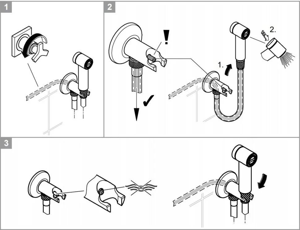Гигиенический душ с угловым вентилем, комплект, хром Grohe Tempesta F Trigger Spray 30 26358000