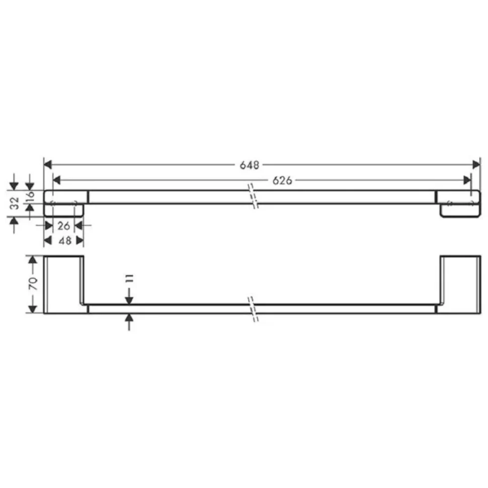 Держатель для полотенца, хром Hansgrohe AddStoris 41747000