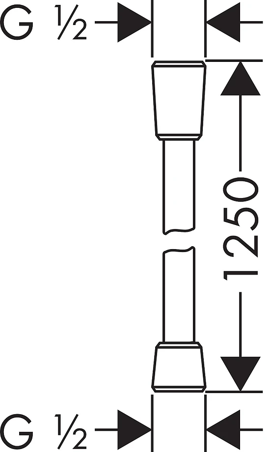 Душевой шланг 1250, золото Hansgrohe Isiflex 28272990