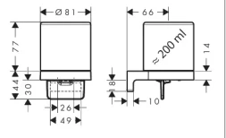 Дозатор жидкого мыла с держателем, бронза Hansgrohe AddStoris S 41765140