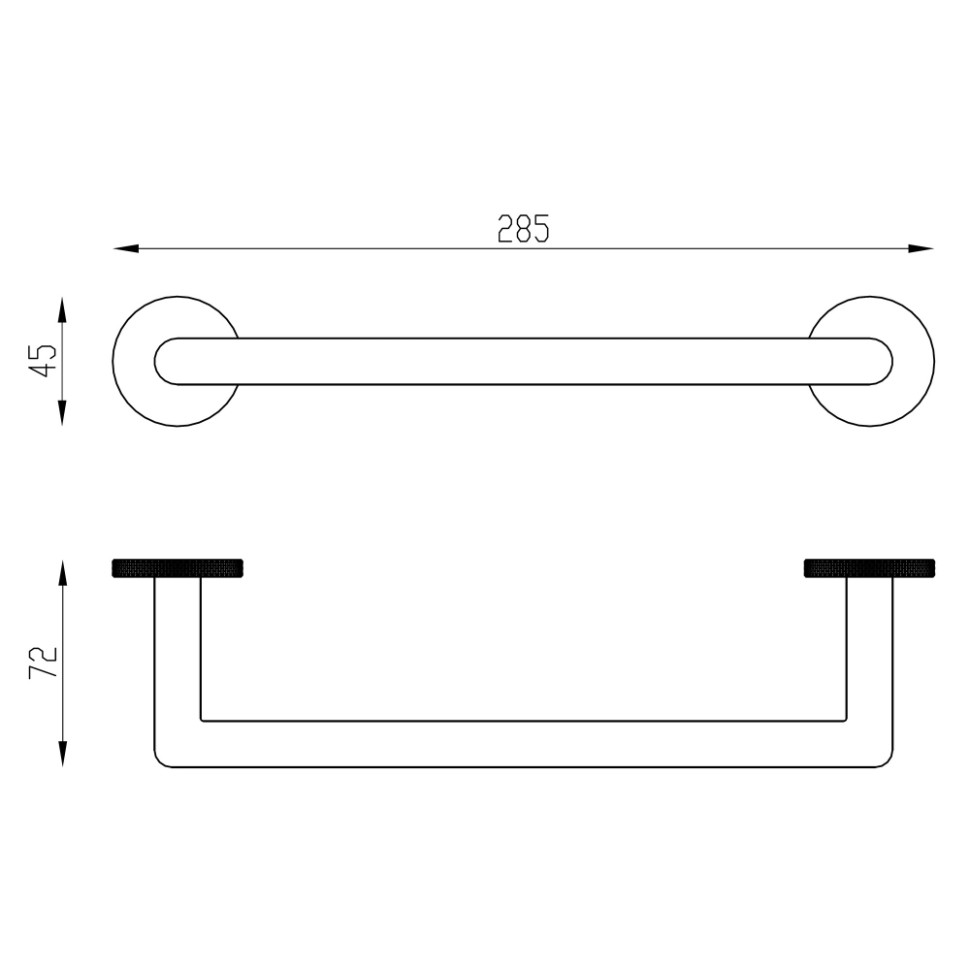 Полотенцедержатель ABBER Pol 316 AA1953BG брашированное светлое золото