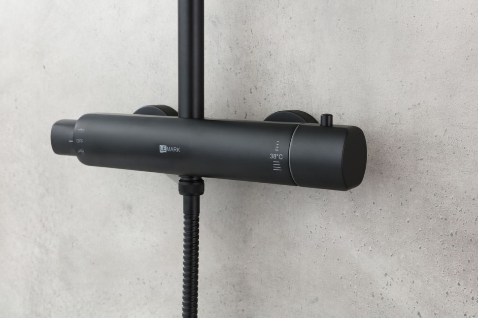 LM3770BL Смеситель Lemark Bronx для душа термостатический