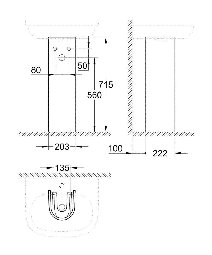 Пьедестал Для Раковины Grohe Euro Ceramic 39202000