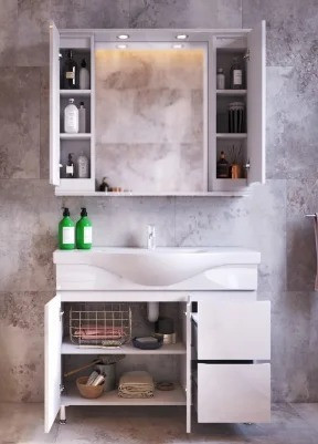 Зеркало ЮВЕНТА МОНИКА МШНЗ3-100 белый